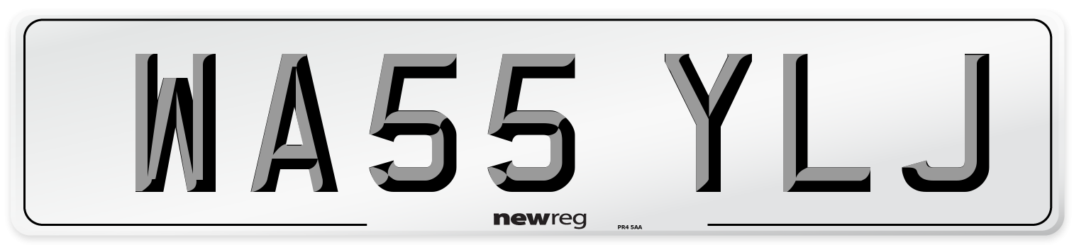 WA55 YLJ Number Plate from New Reg